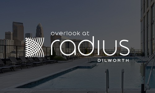 Overlook at Radius Dilworth a logo with a photo of a pool