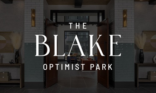 The Blake Optimist Park a logo and an doorway